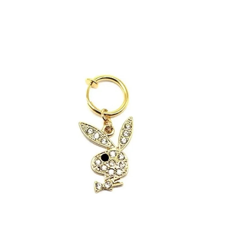 Belly Button Rings | Bunny Navel rings | Gold colour Rabbit Belly Rings for Women | Gem stone Pink Bunny | Belly Piercing Ring - Glamour Touch