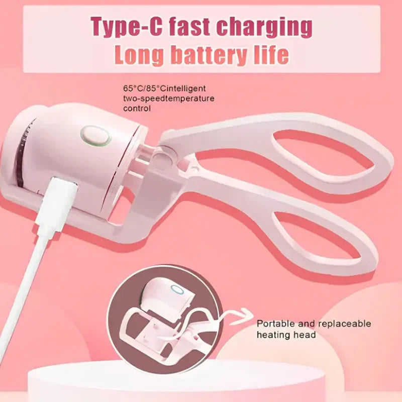 Electric Eyelash Curler USB Charging Model |Fast Heating Portable Eye Lash Perm Shaping and Lasting Curling | Thermal Eyelash Clip