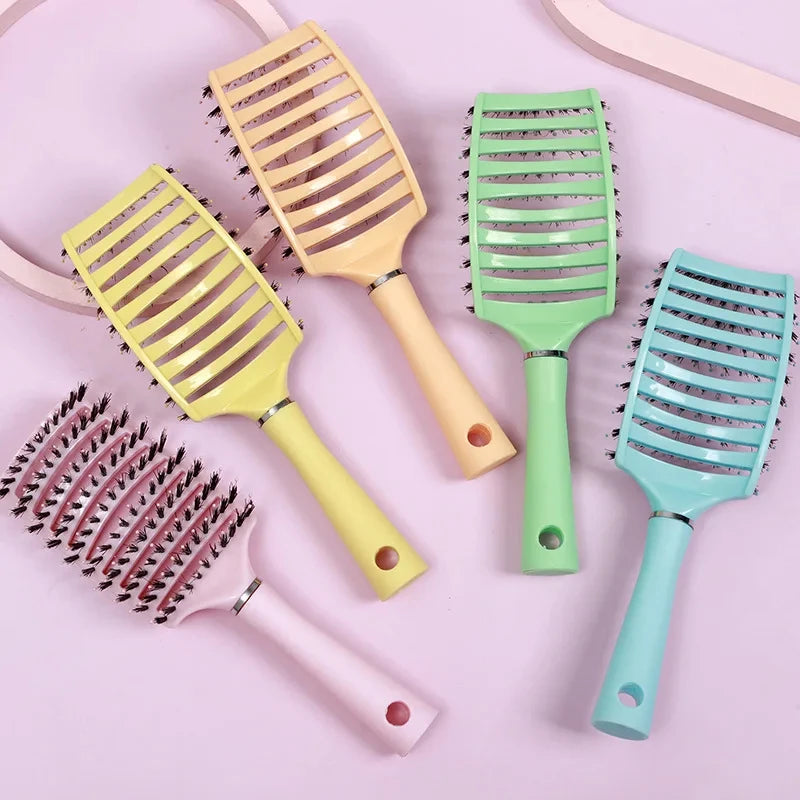 1 pc Magic Hair Comb | Detangling Hair Brush | Detangle Lice Massage Comb | Classic Hair Brush Women | Tangle Hairdressing | Salon - Glamour Touch