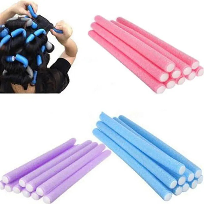 10 pcs/set Multifunction Twist Sponge Hair Curler | No Heat Hair Roller | Wave Formers | Hair Styling Tool - Glamour Touch