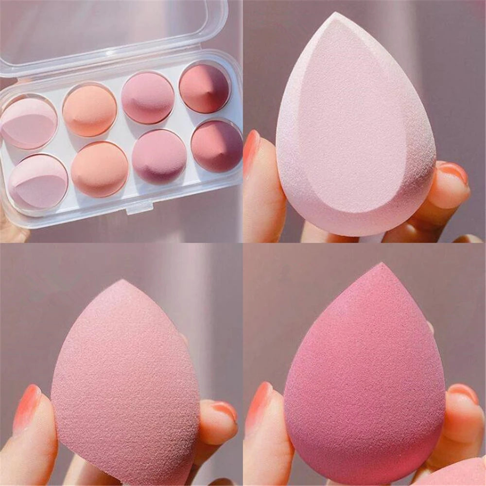 1/4/8 pcs makeup sponge | blender beauty egg blow cosmetic |soft foundation sponges | powder blow | female make up accessories - Glamour Touch