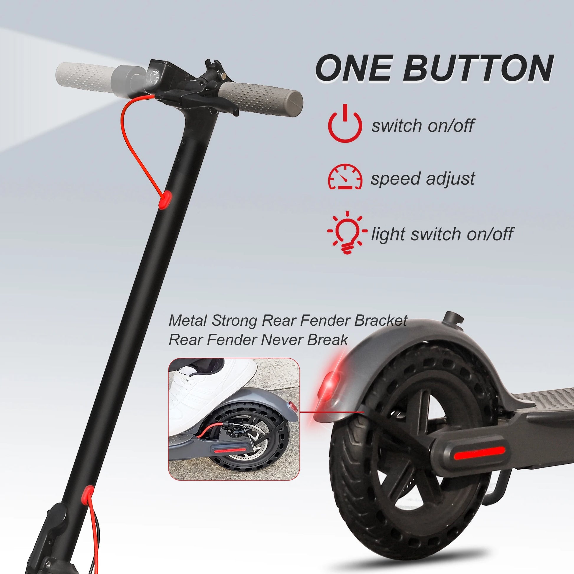 AOVOPRO 7.8-10.5AH Electric Scooter | 350W 31KM/H Foldable Electric Kick Scooter | 8.5 Inch APP Smart E-scooter for Adults - Glamour Touch