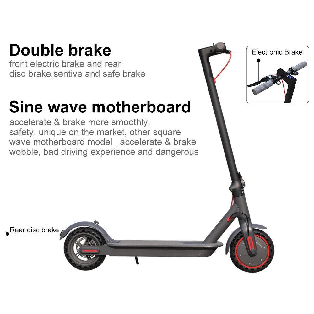 AOVOPRO 7.8-10.5AH Electric Scooter | 350W 31KM/H Foldable Electric Kick Scooter | 8.5 Inch APP Smart E-scooter for Adults - Glamour Touch