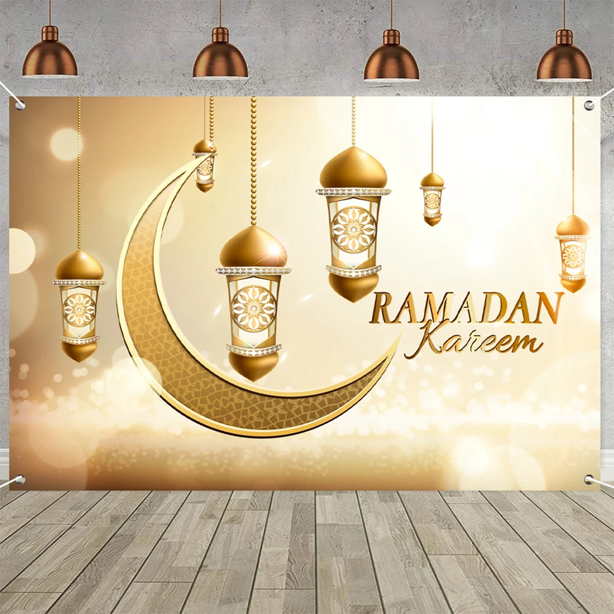 Eid Mubarak Background Backdrop | Ramadan Decoration For Home 2024 |Islam Muslim Party Supplies | Ramadan Kareem |Eid Al-fiter |Gift - Glamour Touch