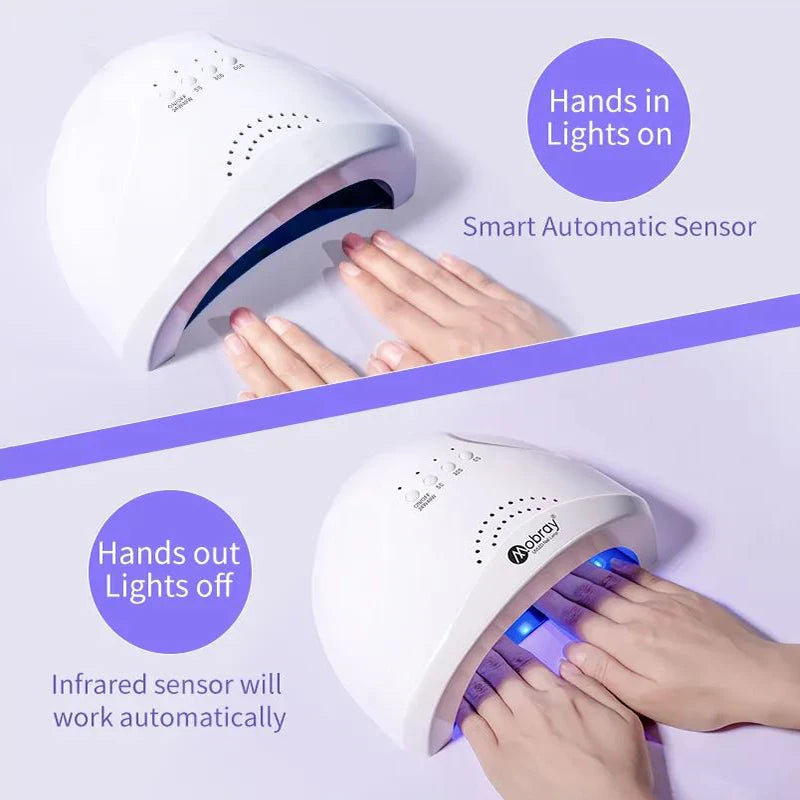 Professional UV LED Lamp for Nails | Nail Dryer Machine | Nail Home Use Light |UV Gel Varnish | Manicure Equipment Tools