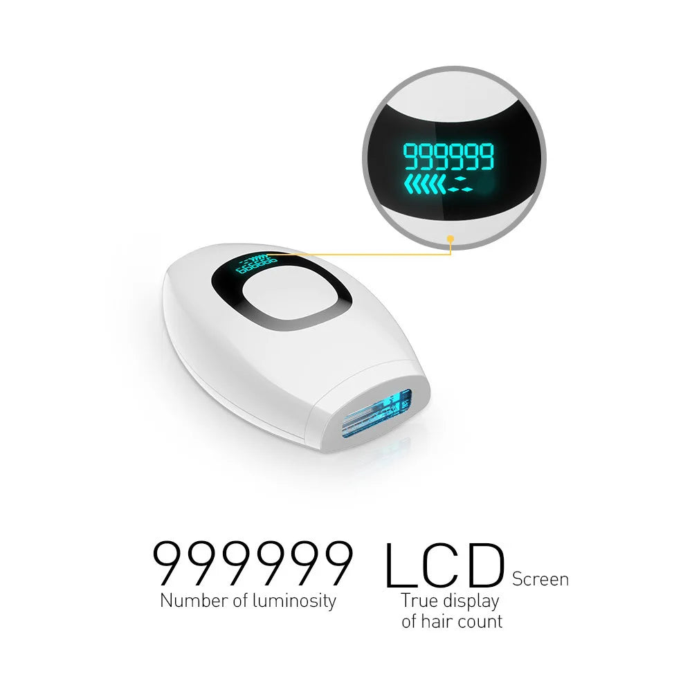 Painless Laser Hair Removal | Facial Professional Epilator Device LCD Display