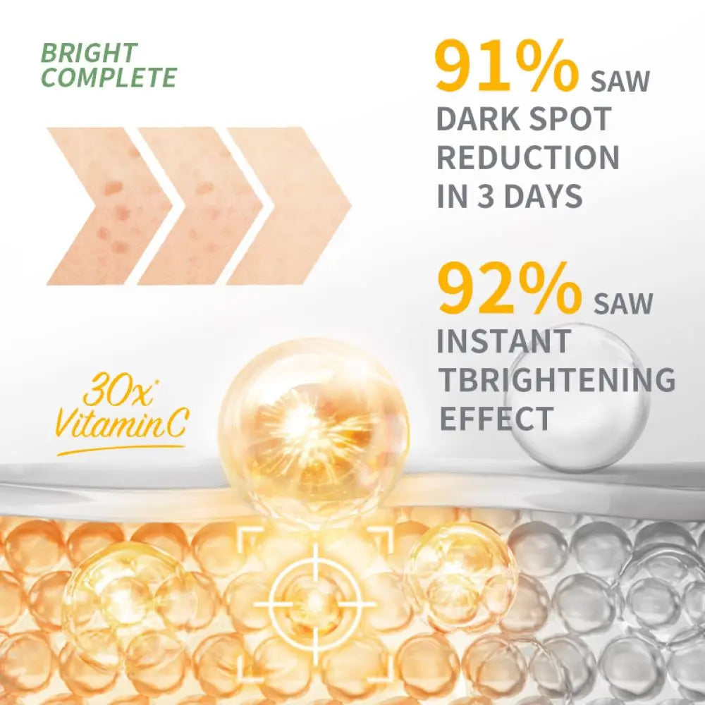 Garnier Bright Complete 30x Vitamin C Niacinamide Booster Serum | Whitening Skin Tone Essence | Fade Acne Marks | Beauty Products 30ml - Glamour Touch