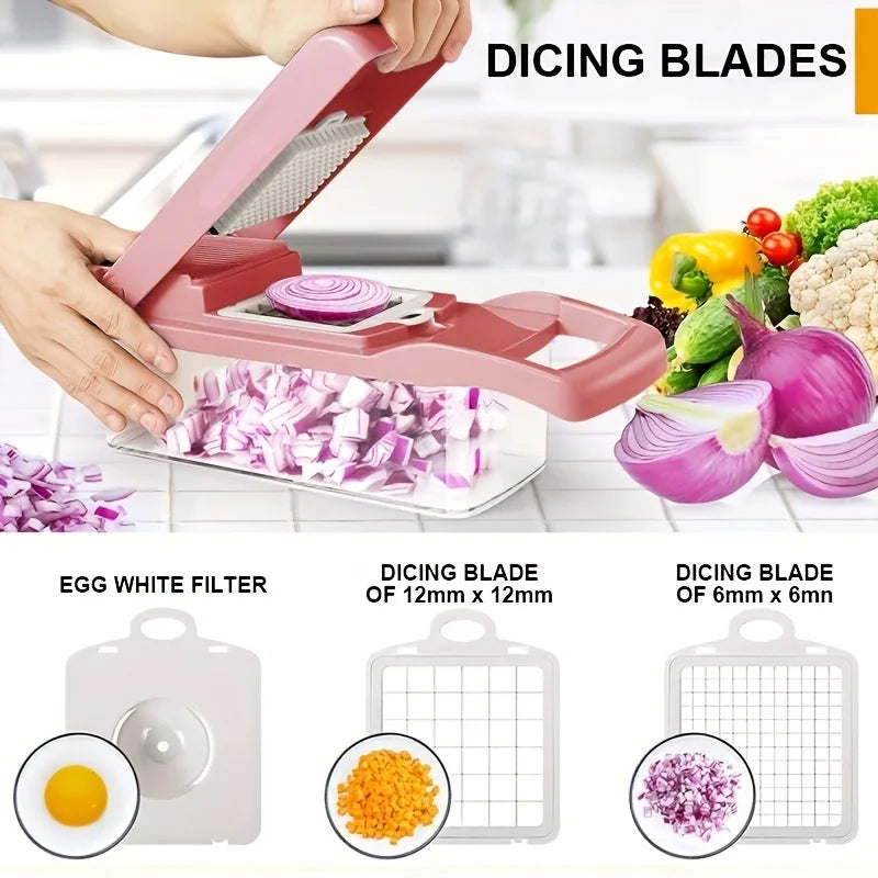 Professional Vegetable Chopper & Slicer | 8-in-1 Food Cutter