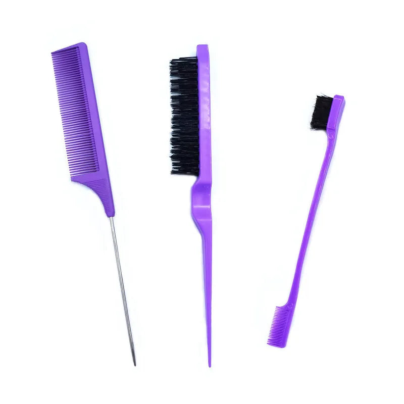 Double Sided Edge Control Hair Comb 3 pcs/lot Hair Styling | Hair Brush Accessories | New Brush Comb | Styling Partition Comb - Glamour Touch