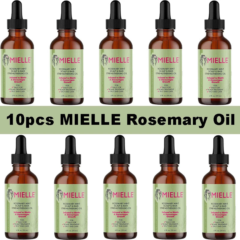 Rosemary Mint Scalp Hair Strengthening Oil Biotin Essential Oils Nourishing Treatment Split Ends Dry All Types - Glamour Touch