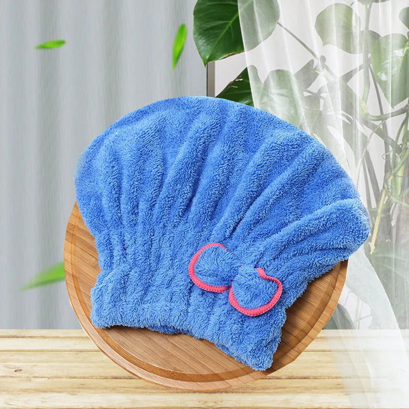 Microfiber Quick Hair Drying Bath Towel | Spa Bowknot Wrap | Towel Cap | Bathroom Accessories | Bonnets For Women | Designer Shower Cap - Glamour Touch