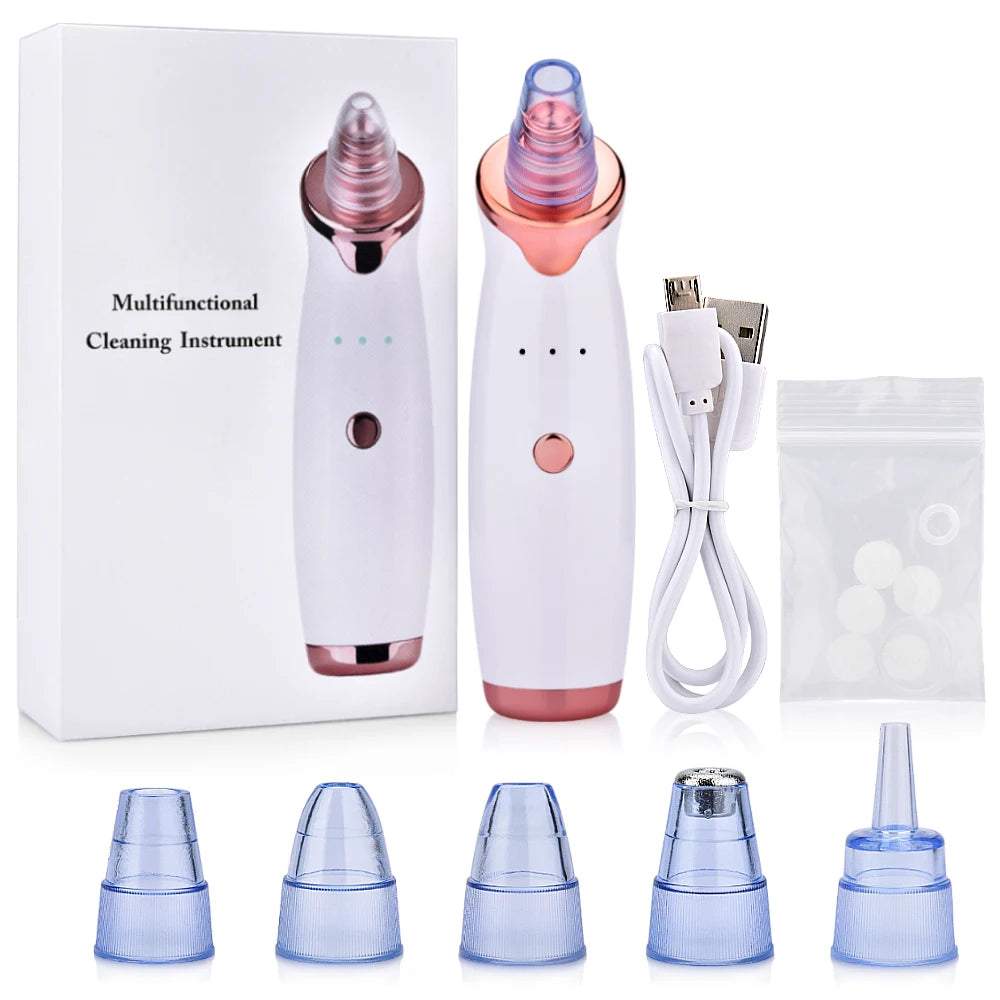 Facial Blackhead Remover | Electric Acne Cleaner | Blackhead Black Point Vacuum Cleaner Tool | Black Spots Pore Cleaner Machine - Glamour Touch