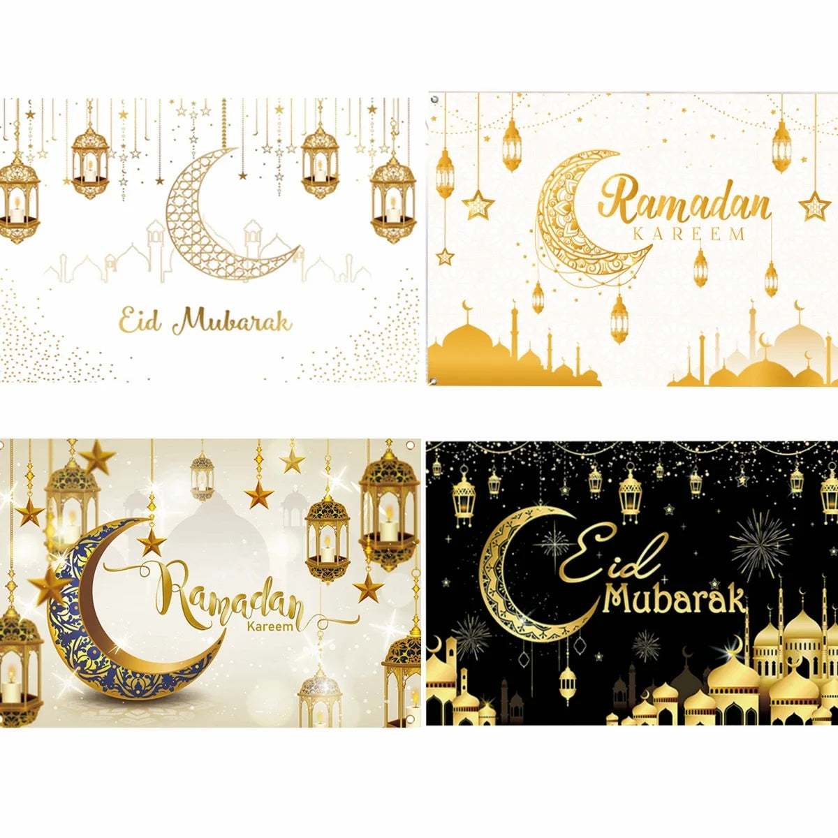 Eid Mubarak Background Backdrop | Ramadan Decoration For Home 2024 |Islam Muslim Party Supplies | Ramadan Kareem |Eid Al-fiter |Gift - Glamour Touch