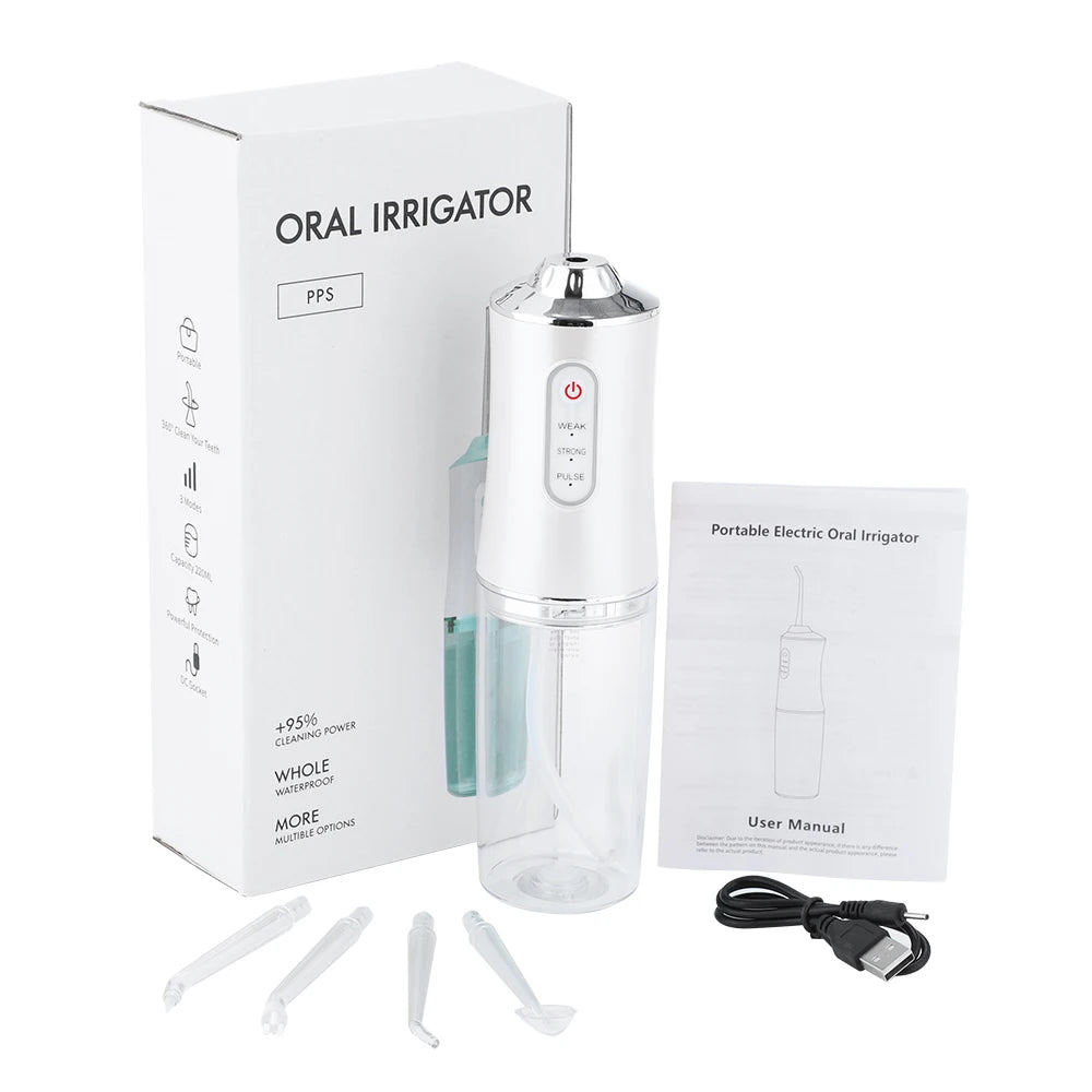 Portable Dental Water Flosser | USB Rechargeable Oral Irrigator