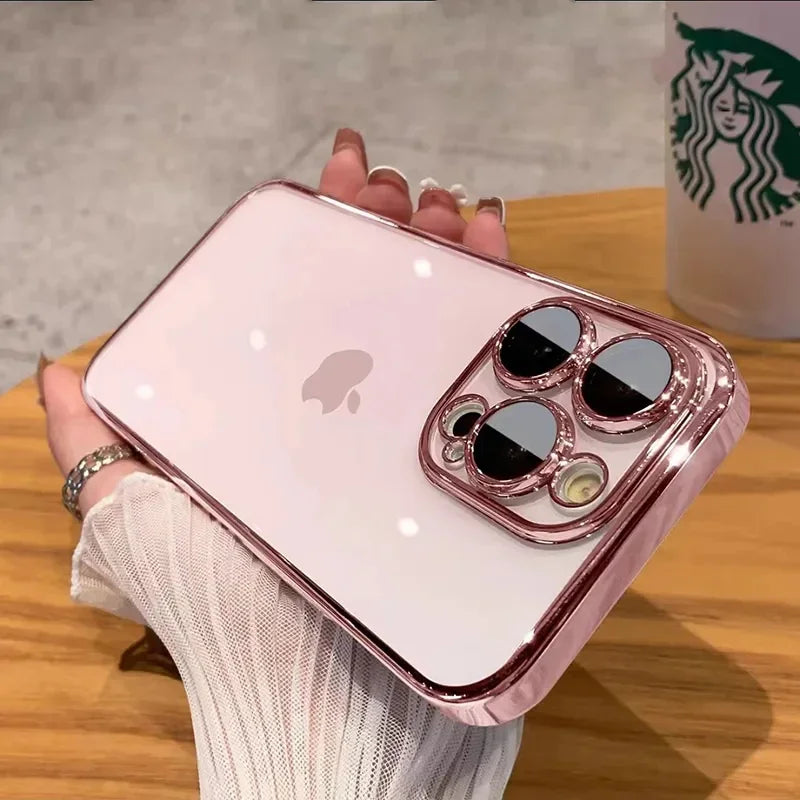 Luxury New High Quality Plating Clear Not Yellowing Case For iPhone 11  Pro Max Mini XS X  Plus |Shockproof Cover - Glamour Touch