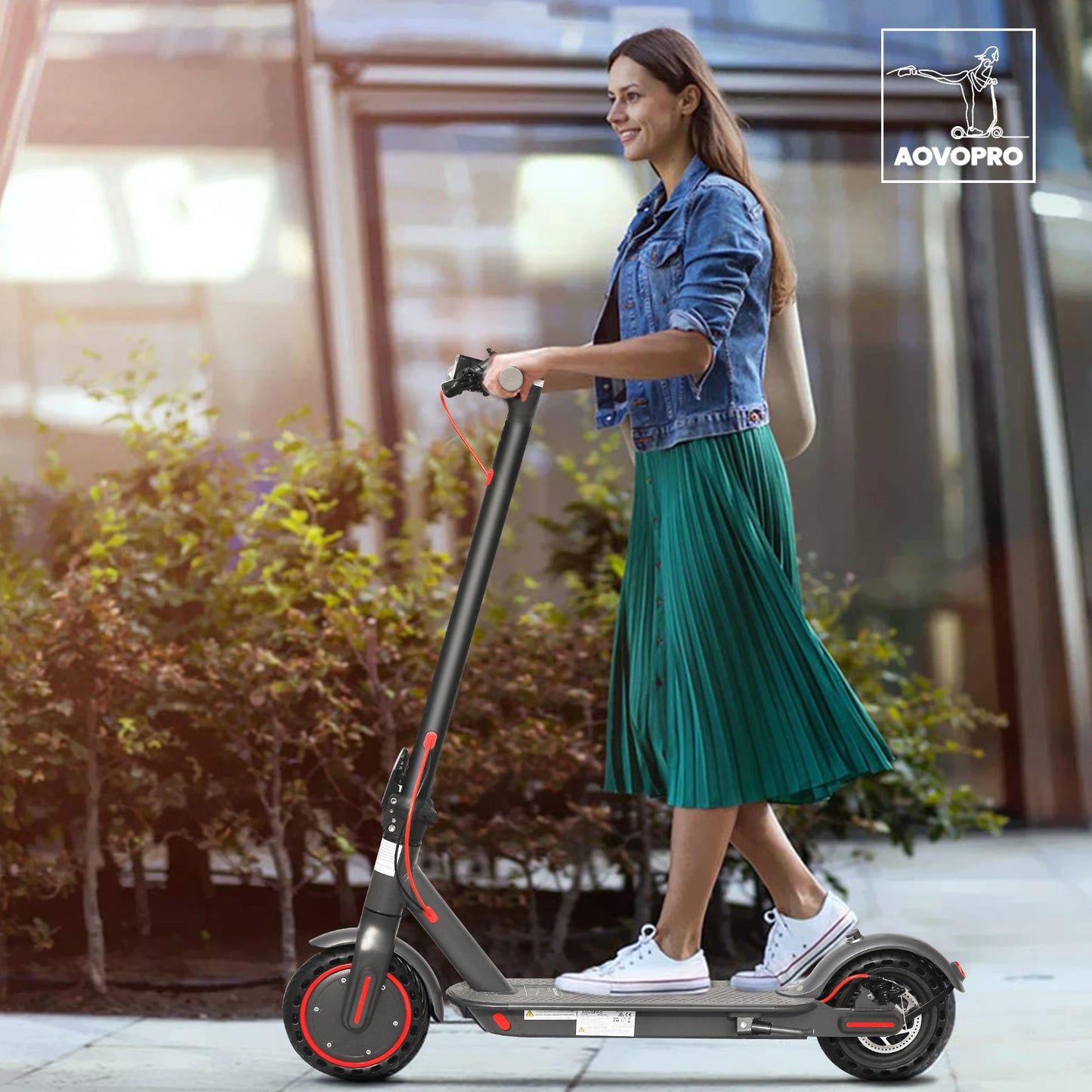 AOVOPRO 7.8-10.5AH Electric Scooter | 350W 31KM/H Foldable Electric Kick Scooter | 8.5 Inch APP Smart E-scooter for Adults - Glamour Touch