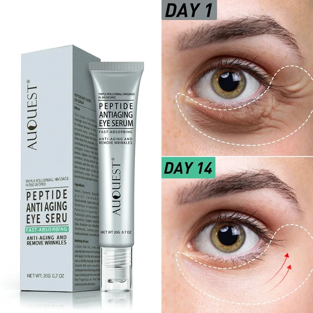 Peptide Eye Cream Dark Circles Remover Eye Bags Hyaluronic Acid Firmness Moisturizing Reduces Fine Line Anti Wrinkle Skin Care - Glamour Touch