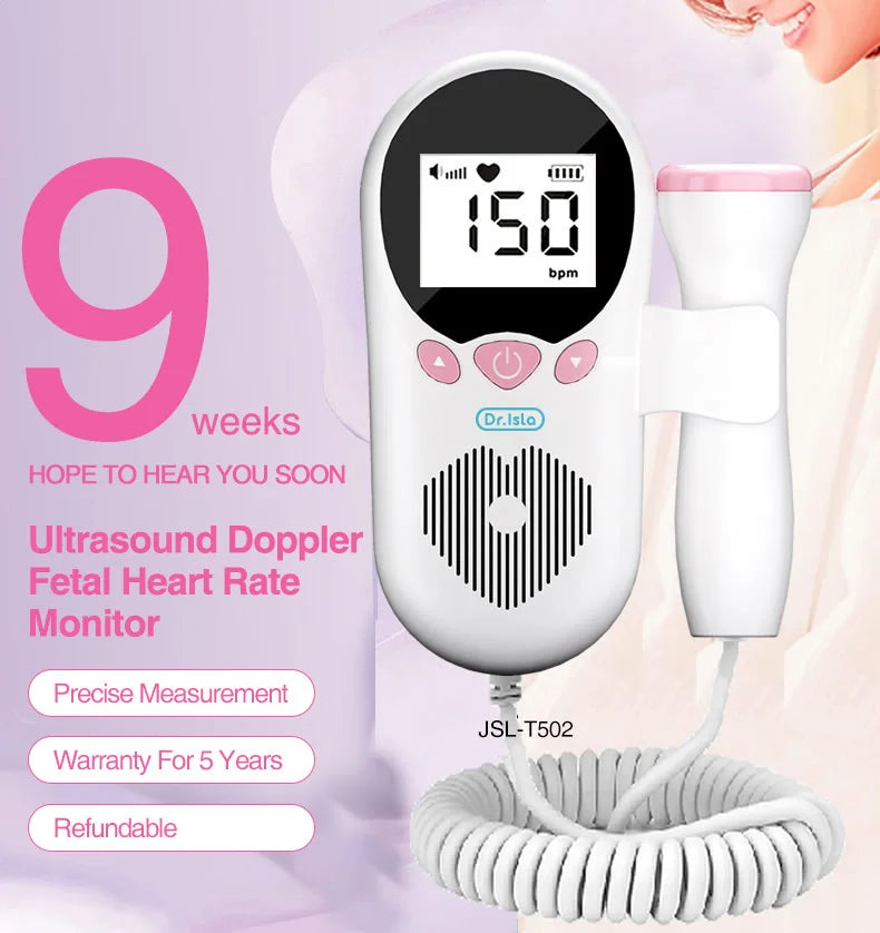 Doppler Fetal Heart Rate Monitoring Home |Pregnant Women| Listen To Baby Fetal Movement Ultrasound - Glamour Touch