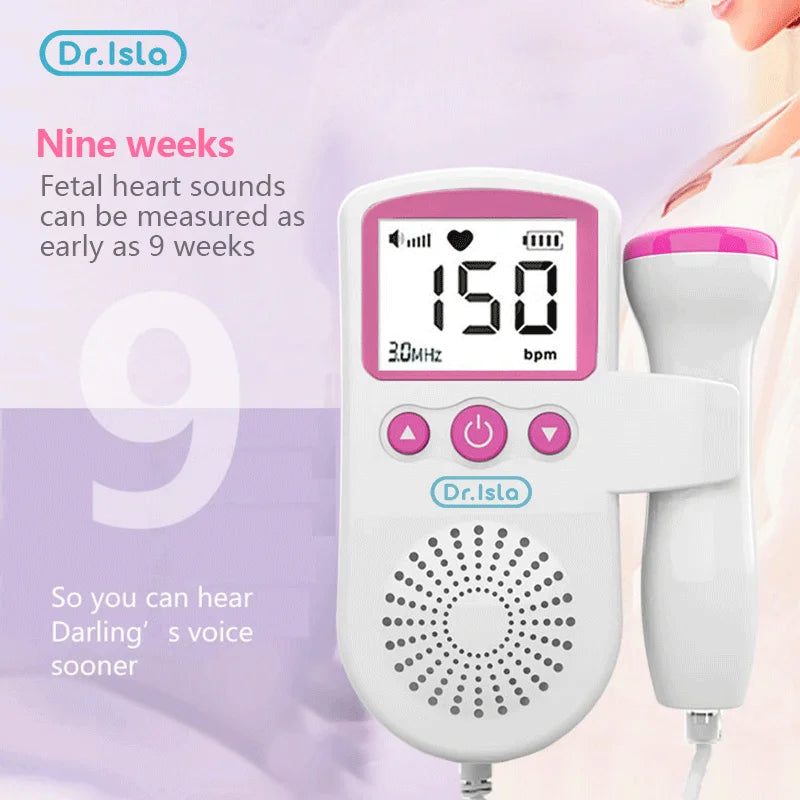 Ultrasound Doppler | Fetal Portable Baby Monitor | Pregnant Women Heart Rate Monitor |No Radiation |Sonar for Home - Glamour Touch