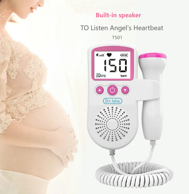 Ultrasound Doppler | Fetal Portable Baby Monitor | Pregnant Women Heart Rate Monitor |No Radiation |Sonar for Home - Glamour Touch