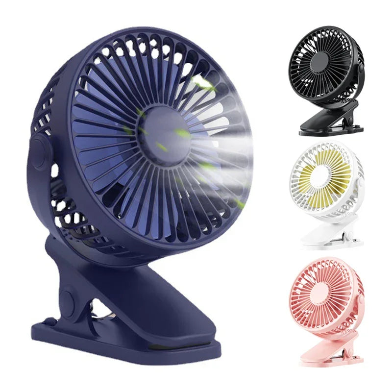 Baby Stroller Clip Fan | Portable Mini Hand Clip Fan USB Charging Quiet Desktop Electric Fan High Quality - Glamour Touch