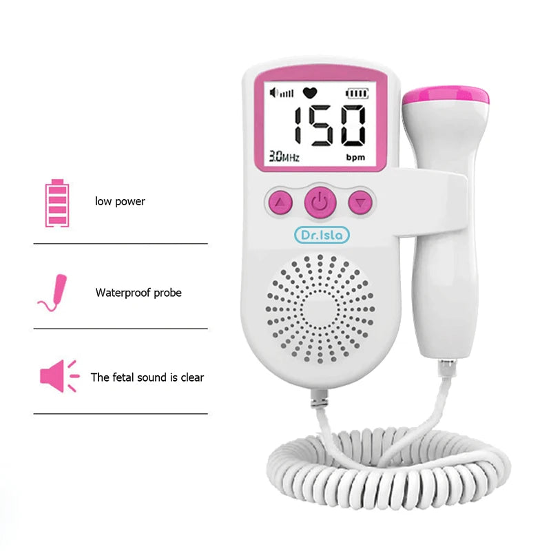 Ultrasound Doppler | Fetal Portable Baby Monitor | Pregnant Women Heart Rate Monitor |No Radiation |Sonar for Home - Glamour Touch