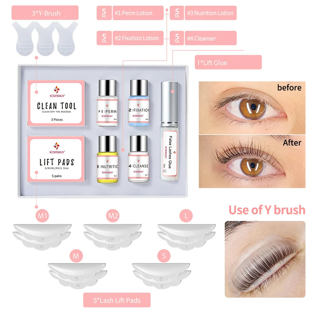 ICONSIGN Lash Lift Kit | Lifting Eyelash | Eyelash Enhancer | Eyelash Lifting Kit| Lash Perm Eye Makeup - Glamour Touch