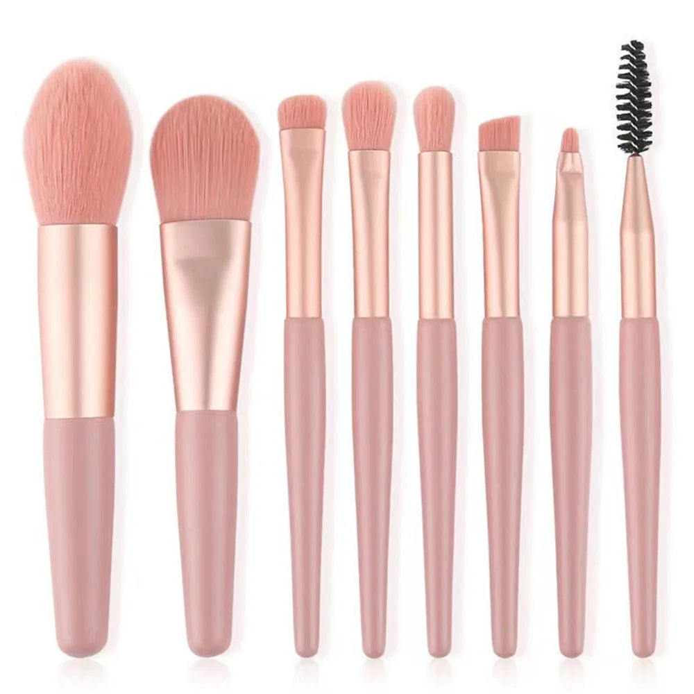 8 Pcs Eyeshadow Foundation Blending Makeup Brush Soft Fluffy Cosmetics Concealer Makeup Brush Professional Make Up Tool - Glamour Touch