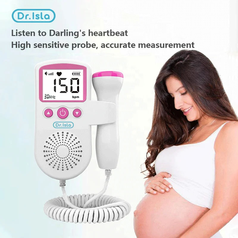 Ultrasound Doppler | Fetal Portable Baby Monitor | Pregnant Women Heart Rate Monitor |No Radiation |Sonar for Home - Glamour Touch