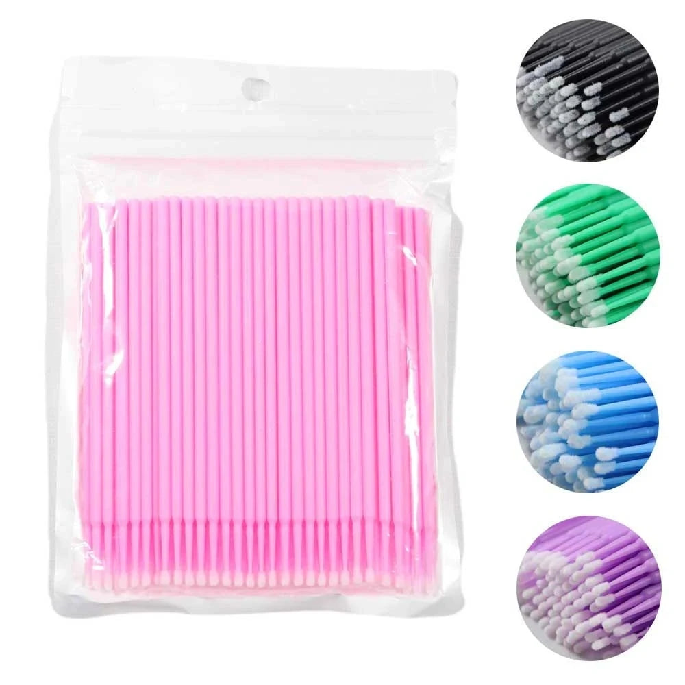 Disposable MicroBrush Eyelashes Extension Individual Lash Removing Swab | Micro Brush For Eyelash | Extension Tools - Glamour Touch