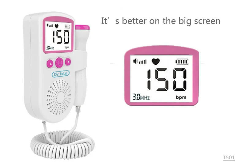 Ultrasound Doppler | Fetal Portable Baby Monitor | Pregnant Women Heart Rate Monitor |No Radiation |Sonar for Home - Glamour Touch