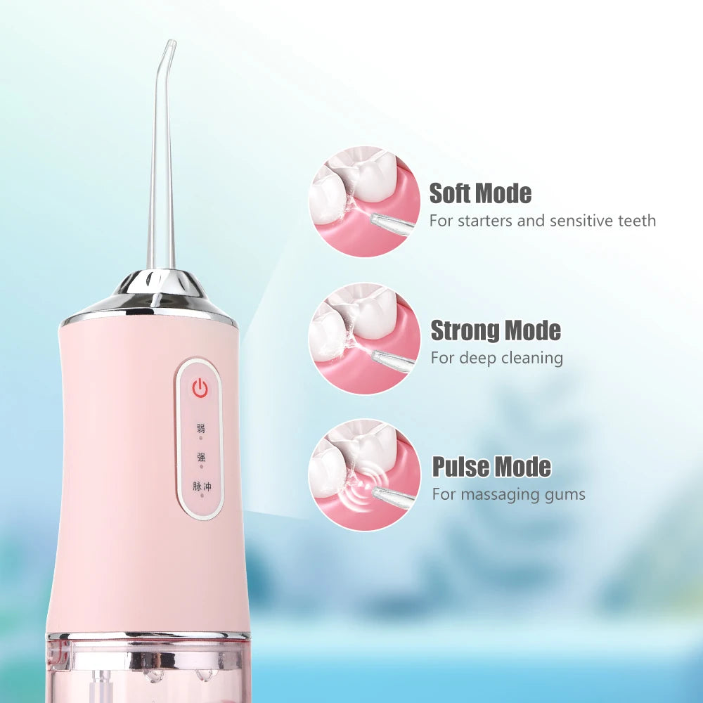 Portable Dental Water Flosser | USB Rechargeable Oral Irrigator