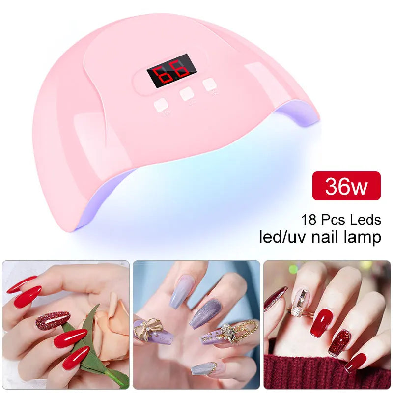 Nail Dryer Machine | Portable USB Cable Home Use Nail Lamp For Drying Curing Nails | Varnish with 18pcs Beads UV LED Lamp