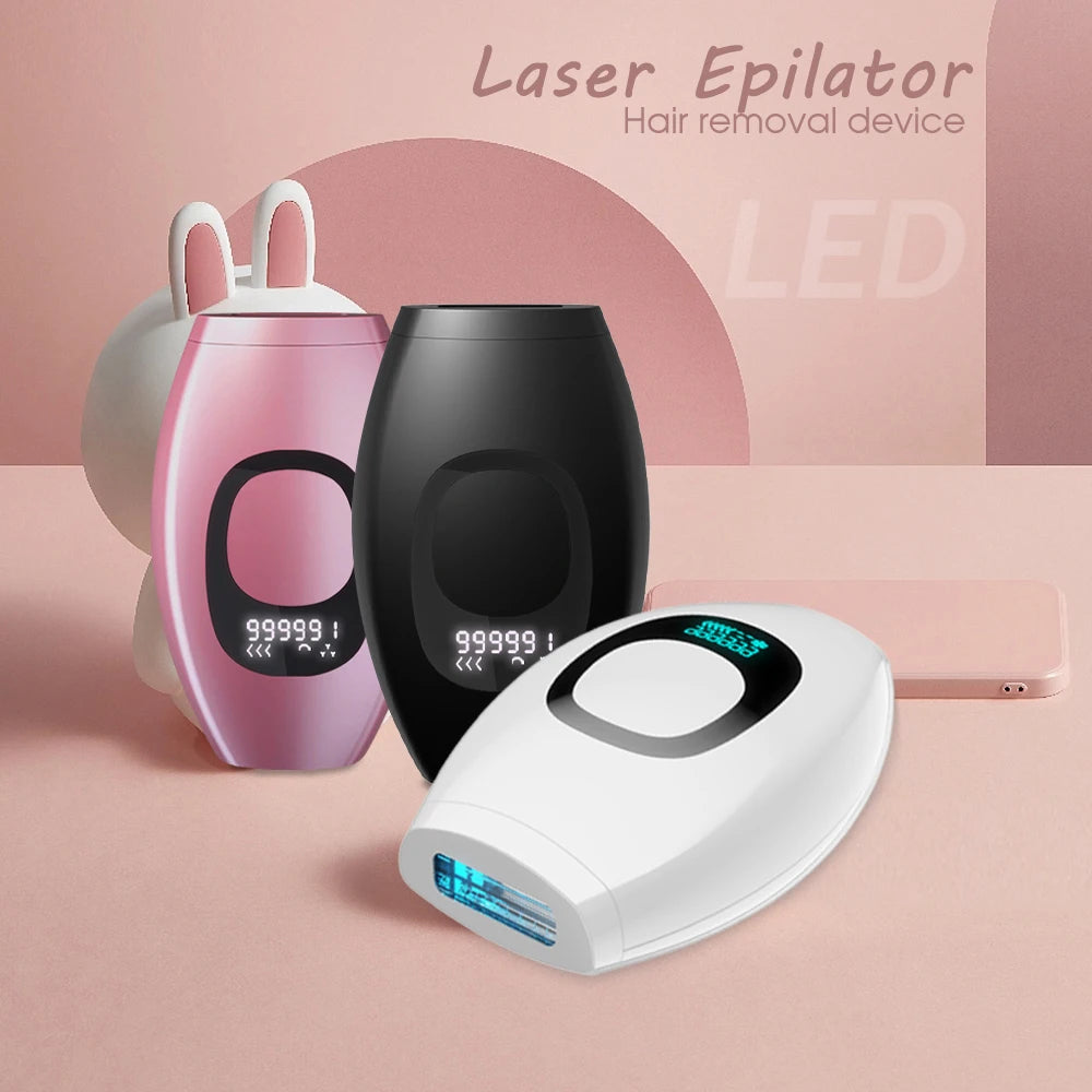 Painless Laser Hair Removal | Facial Professional Epilator Device LCD Display