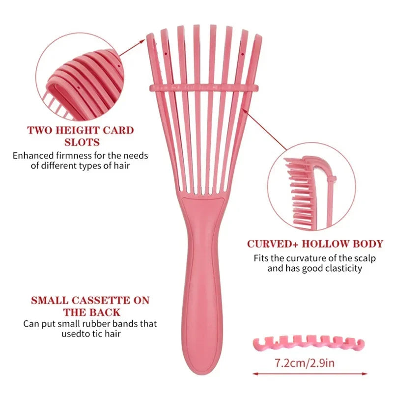 Hair Brush | Detangling Brush | Scalp Massage Hair Comb | Detangling Brush for Curly Hair |Brush Detangler | Hairbrush | Women Men Salon Tools - Glamour Touch