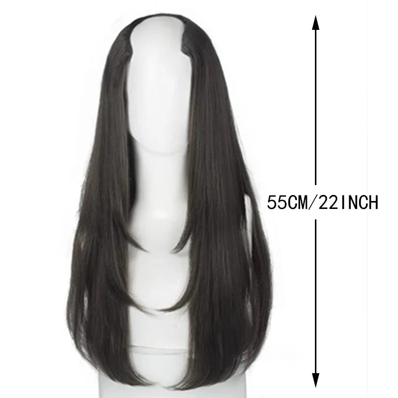 Synthetic Women's Styling Long Hair | Extra Long Hair Synthetic Wigs | Layered Hair Extensions Top of the Head | Increase Hair - Glamour Touch