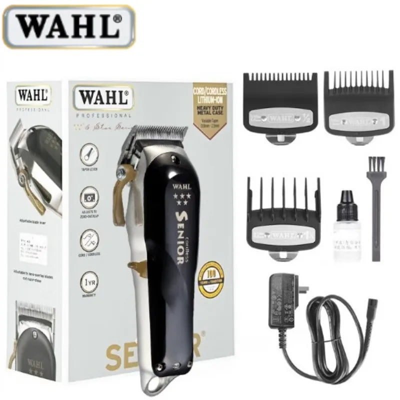 Original Wahl 8504 Cordless Professional Hair Clipper For Men | Electric Hair Trimmer For Men | Barber Hair Cutting Machine - Glamour Touch