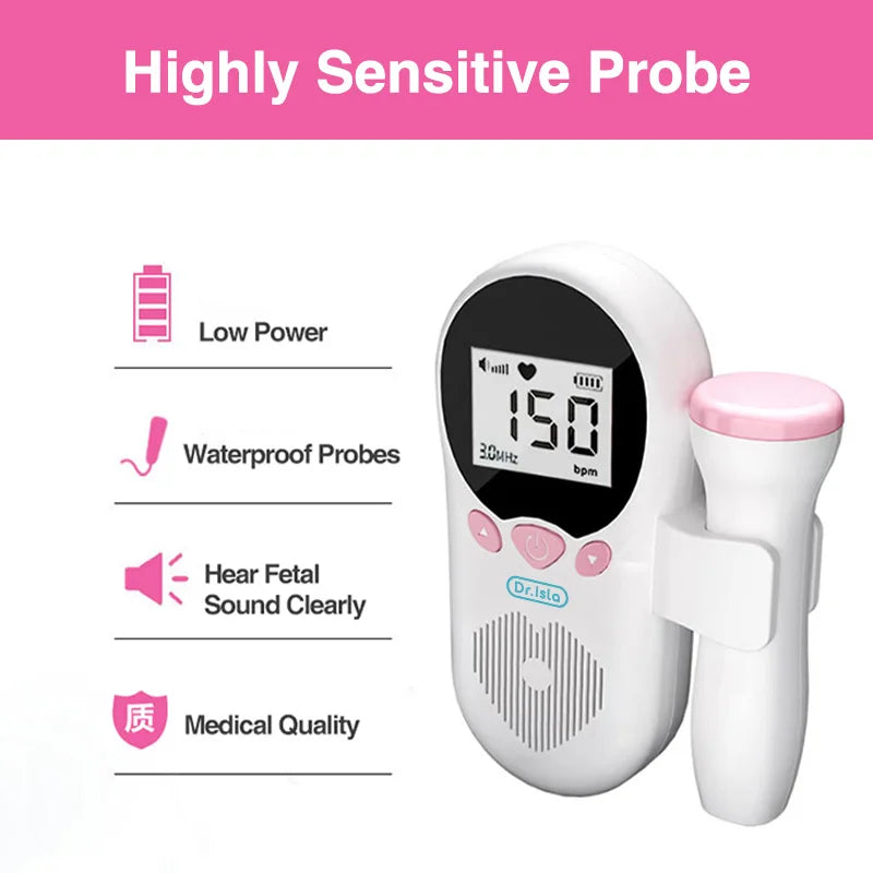 Doppler Fetal Heart Rate Monitoring Home |Pregnant Women| Listen To Baby Fetal Movement Ultrasound - Glamour Touch