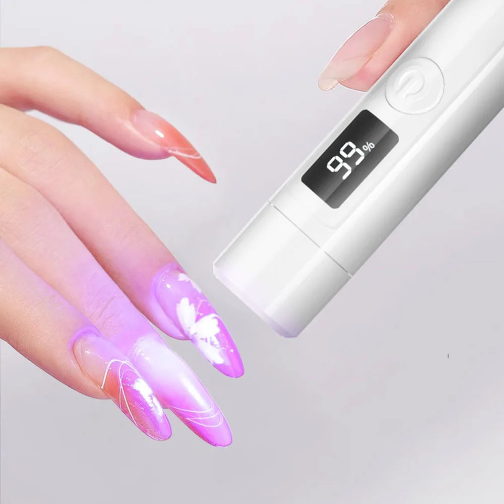 Mini UV Nail Lamp Dryer Machine | Portable USB Rechargeable LED Nail Quick Drying Light |  Handheld Manicure Lamp For Gel Varnish