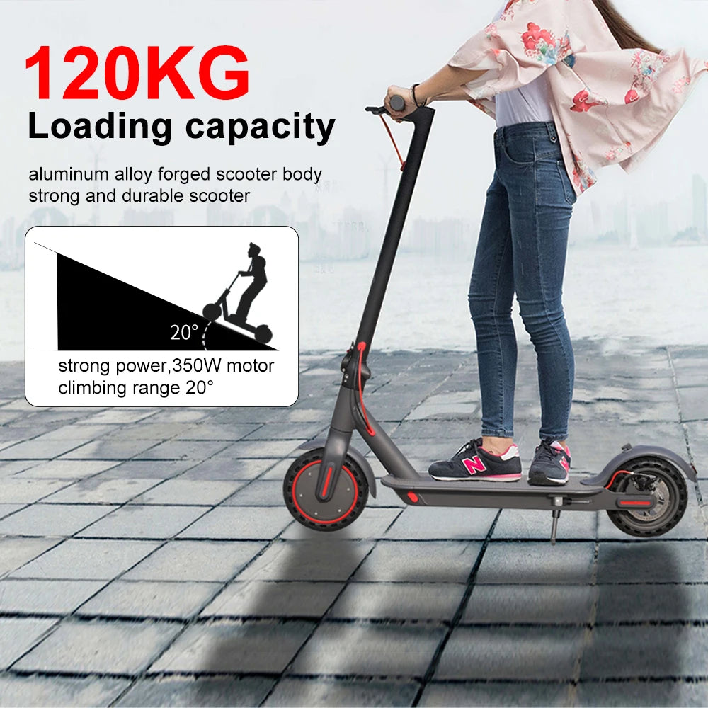 AOVOPRO 7.8-10.5AH Electric Scooter | 350W 31KM/H Foldable Electric Kick Scooter | 8.5 Inch APP Smart E-scooter for Adults - Glamour Touch