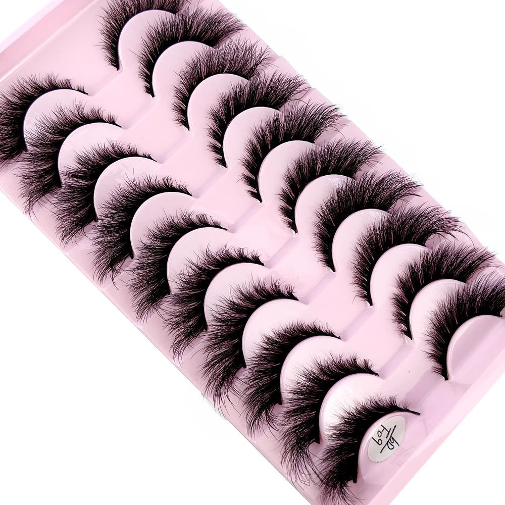 10 Pairs Cat/Fox Eyelashes | Faux Mink Eyelashes Winged End Eye | Elongated Eyelashes |Fake Lashes | Soft Natural long Full Strip Lashes - Glamour Touch