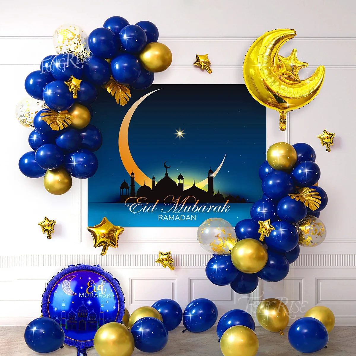 Eid Mubarak Balloon Background Decoration Balloons Festival Party Supplies 2024