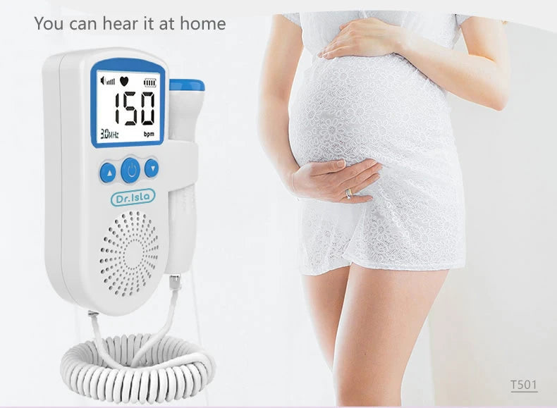 Ultrasound Doppler | Fetal Portable Baby Monitor | Pregnant Women Heart Rate Monitor |No Radiation |Sonar for Home - Glamour Touch