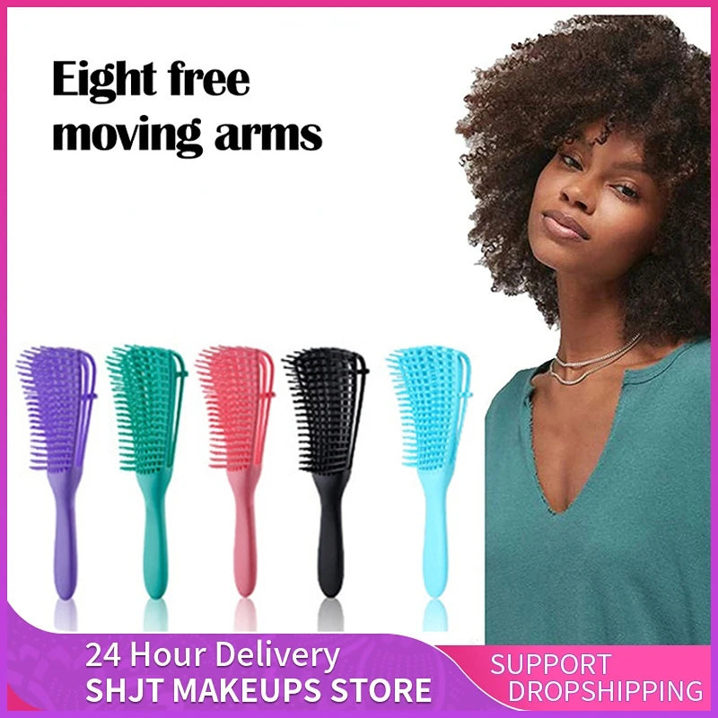 Hair Brush | Detangling Brush | Scalp Massage Hair Comb | Detangling Brush for Curly Hair |Brush Detangler | Hairbrush | Women Men Salon Tools - Glamour Touch