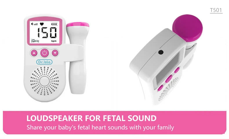 Ultrasound Doppler | Fetal Portable Baby Monitor | Pregnant Women Heart Rate Monitor |No Radiation |Sonar for Home - Glamour Touch