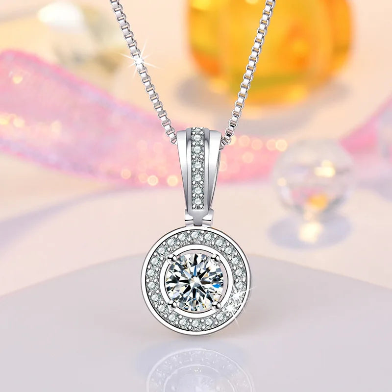 New 925 Sterling Silver Necklace Pendant AAA Zircon For Women Fashion Clavicle Chain Necklaces Wedding Party Jewelry Gift - Glamour Touch