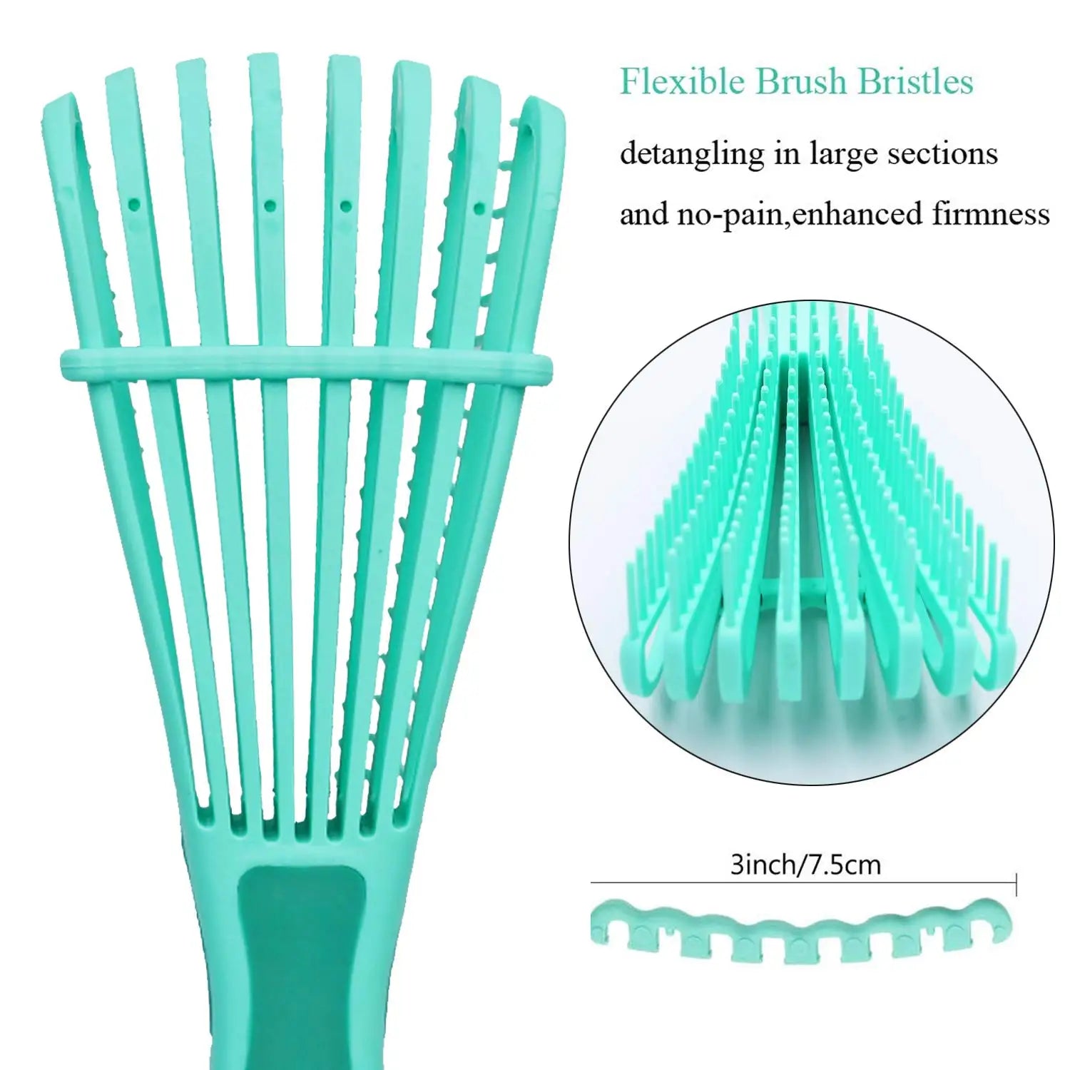 Hair Brush | Detangling Brush | Scalp Massage Hair Comb | Detangling Brush for Curly Hair |Brush Detangler | Hairbrush | Women Men Salon Tools - Glamour Touch