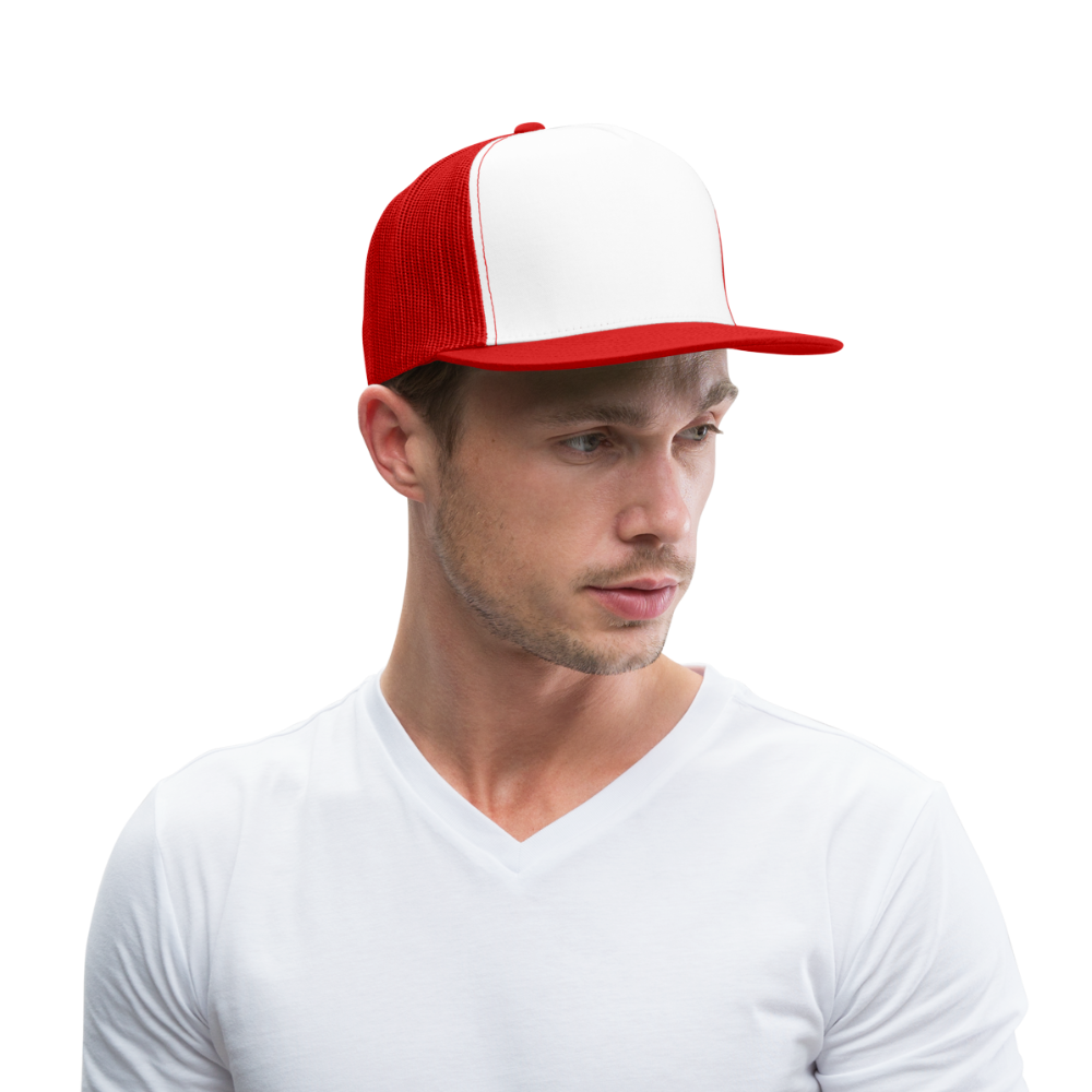 Trucker Cap - white/red