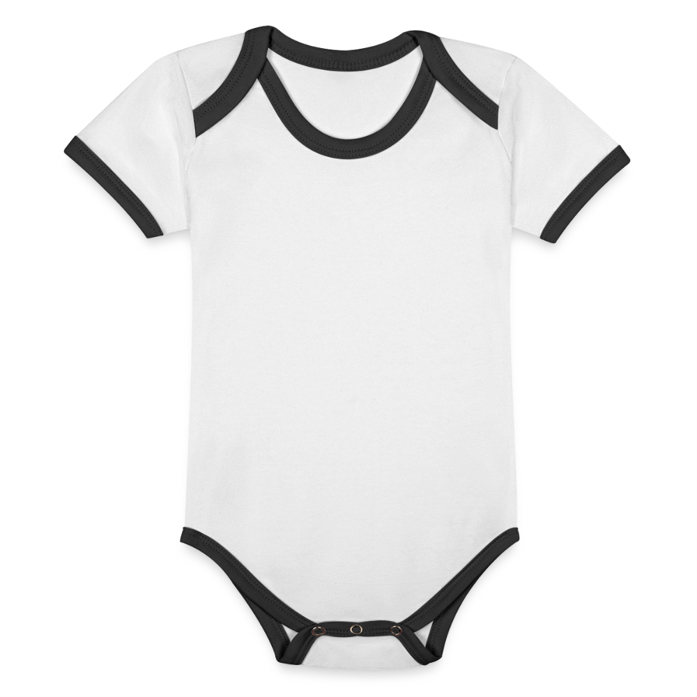 Organic Baby Contrasting Bodysuit - white/black