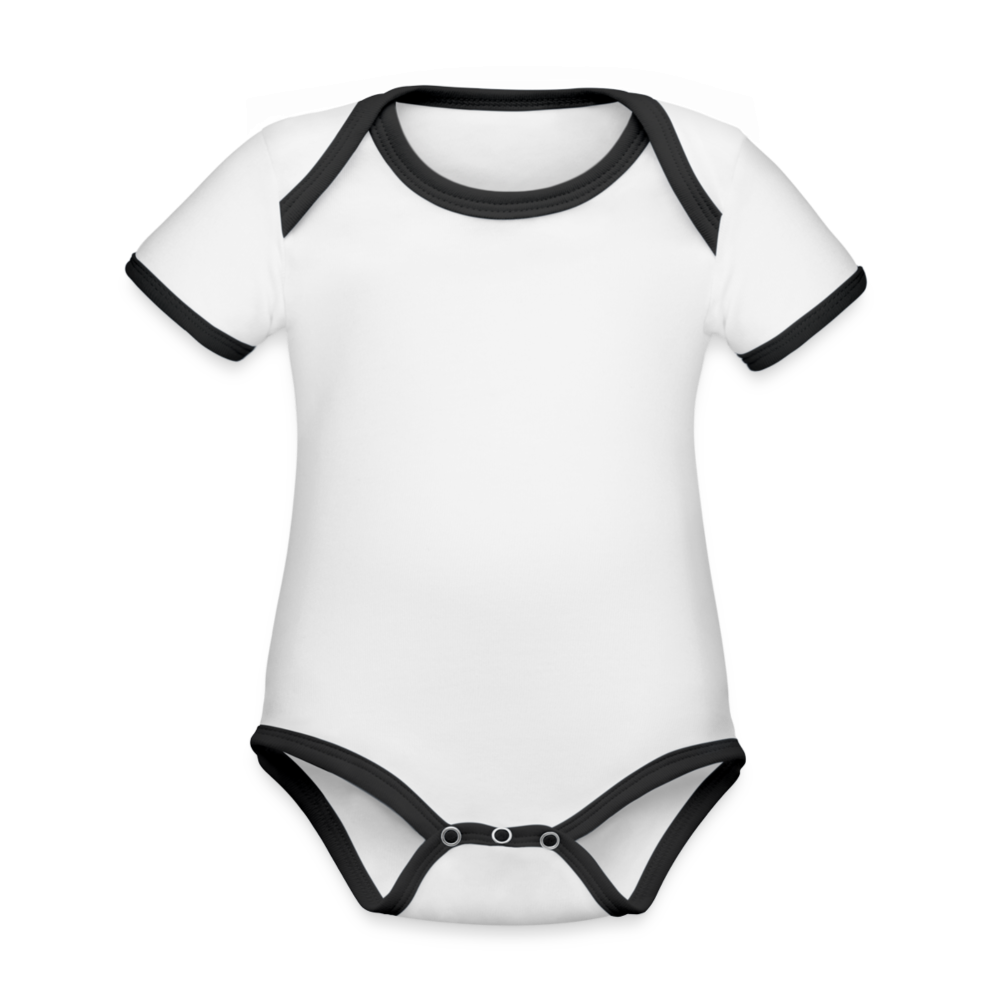 Organic Baby Contrasting Bodysuit - white/black